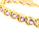 Pre Owned 9ct Amethyst Set Bracelet ZV84